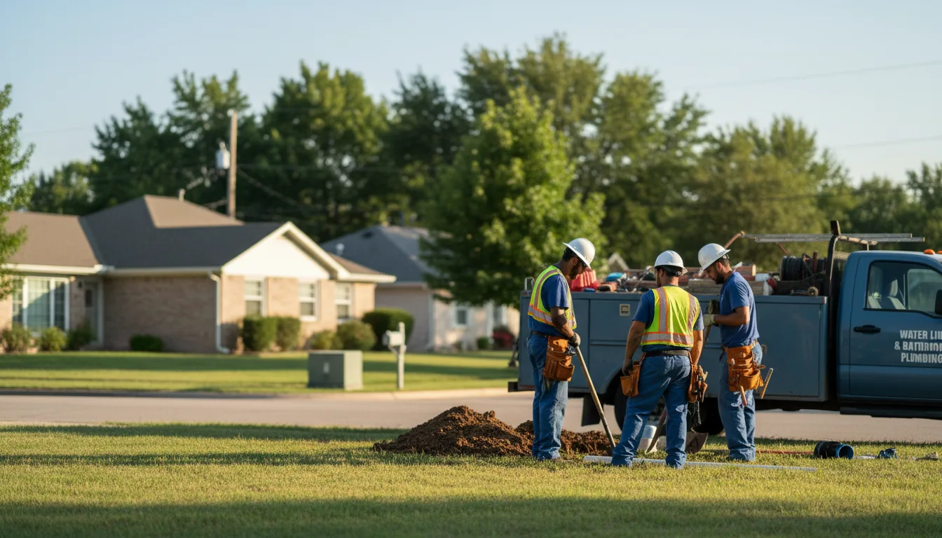 Residential water line and bathroom plumbing service in Gillsville, GA